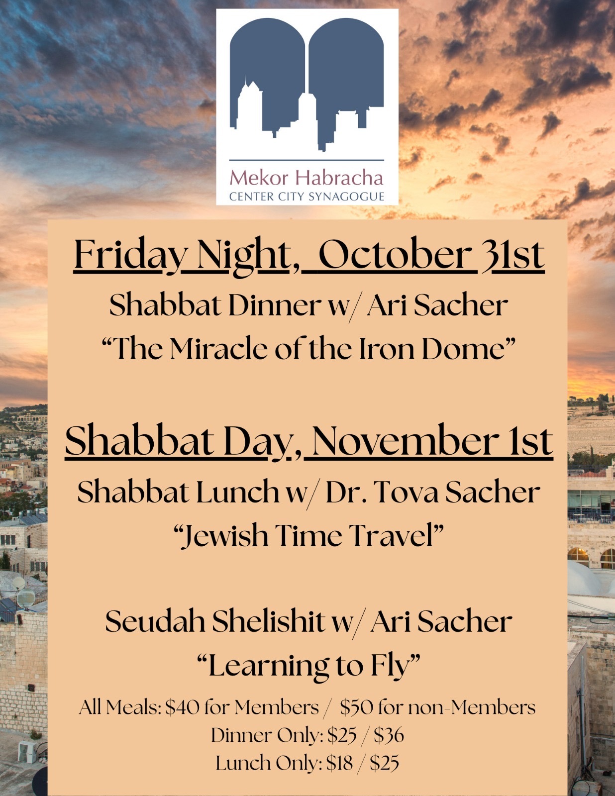 Mekor Shabbat with the Sachers